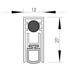 Порог автоматический WD 1227 Premium L-1030мм