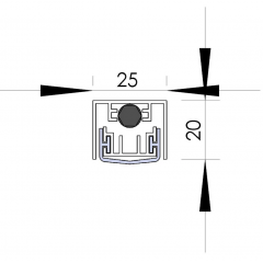 Порог автоматический AlD 2520 Premium L-1430мм