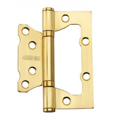 Петля дверная универсальная без врезки с двумя подшипниками ADDEN BAU. 100X75X2.5 BUT SATIN GOLD (цвет МАТОВОЕ ЗОЛОТО)