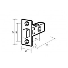 Задвижка врезная ADDEN BAU. 7-45 GOLD (ЗОЛОТО)