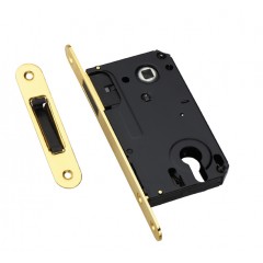Защёлка врезная магнитная под ключевой цилиндр ADDEN BAU. KEY MAG 5085 GOLD (цвет ЗОЛОТО БЛЕСТЯЩЕЕ)