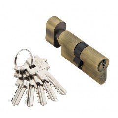 Ключевой цилиндр 60мм. 5 кл. ADDEN BAU. CYL 5-60 KNOB BRONZE (цвет БРОНЗА)