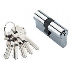 Ключевой цилиндр 60мм. 5 кл. ADDEN BAU. CYL 5-60 KEY CHROME (ХРОМ БЛЕСТЯЩИЙ)
