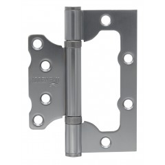 Петля дверная универсальная без врезки с двумя подшипниками ADDEN BAU. 100X75X2.5 BUT MATTE SATIN CHROME (цвет МАТОВЫЙ ХРОМ)