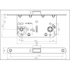 Защёлка врезная магнитная сантехническая ADDEN BAU WC-5096 MAG BLACK (цвет ЧЁРНЫЙ)