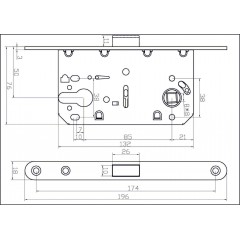 Защёлка врезная магнитная под ключевой цилиндр ADDEN BAU KEY-5085 MAG WHITE (цвет БЕЛЫЙ)