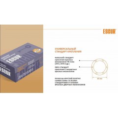 Ручка EURO/FIN E-13-01 MAT.CHROME (матовый хром)