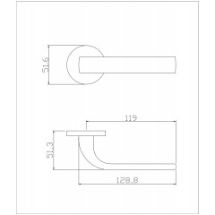 Ручка ADDEN BAU COMET S-483 GRAPHITE (цвет ГРАФИТ)