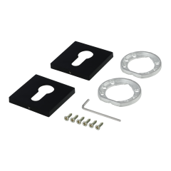 Накладка на ключевой цилиндр ADDEN BAU SC SQ-001 BLACK (цвет ЧЁРНЫЙ МАТОВЫЙ)