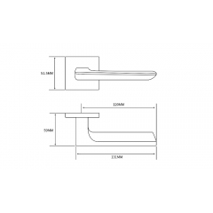 Ручка ADDEN BAU GRACE S-549 NICKEL (цвет НИКЕЛЬ)