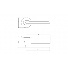 Ручка ADDEN BAU RIVER S-486 CHROME / WHITE (цвет ХРОМ БЛЕСТЯЩИЙ/БЕЛАЯ ВСТАВКА)
