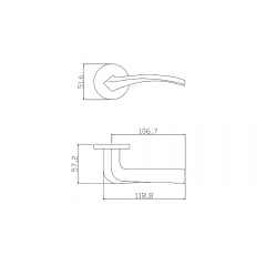 Ручка ADDEN BAU WAVE S-488 NICKEL (цвет НИКЕЛЬ)