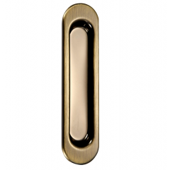 Ручка для раздвижной двери без механизма, овал, цвет бронза