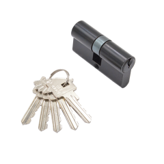 Ключевой цилиндр ADDEN BAU. CYL 5-60 KEY BLACK (цвет ЧЕРНЫЙ) ключ-ключ, 5 ключей, 60 мм