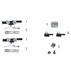 Раздвижная система Eckettica на 1-дверь до 80 кг без доводчиков Раздвижная система Eckettica на 1-дверь до 80 кг без доводчиков