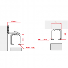 Направляющая 1280 3м неанодированная Направляющая 1280 3м неанодированная