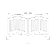 Комплект Foldy для складывающейся системы 60кг 2 створки (книжка) 40кг Комплект Foldy для складывающейся системы 60кг 2 створки (книжка) 40кг