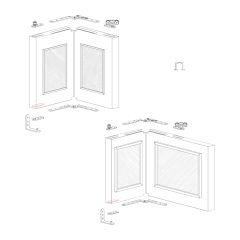 Комплект Foldy для складывающейся системы 60кг 2 створки (книжка) 40кг Комплект Foldy для складывающейся системы 60кг 2 створки (книжка) 40кг