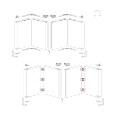 Комплект Foldy для складывающейся системы 60кг 2 створки (книжка) 40кг Комплект Foldy для складывающейся системы 60кг 2 створки (книжка) 40кг