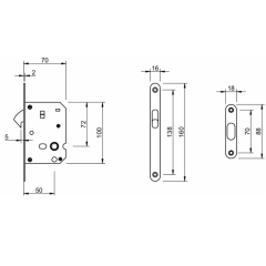 Механизм для раздвижных дверей Tupai 3859-141 Титан Механизм для раздвижных дверей Tupai 3859-141 Титан