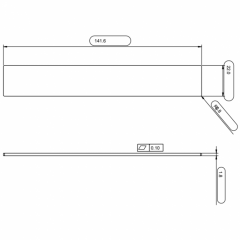 Декоративная вставка Tupai Melody Vario 142x21,5 белый глянец 2мм Декоративная вставка Tupai Melody Vario 142x21,5 белый глянец 2мм