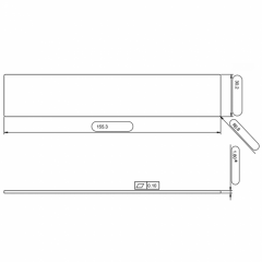 Декоративная вставка Tupai Big Line Vario черный глянец 2 мм Декоративная вставка Tupai Big Line Vario черный глянец 2 мм