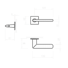 Дверная ручка на розетке Tupai Eliptica 3098 5S Q 153 черный Дверная ручка на розетке Tupai Eliptica 3098 5S Q 153 черный
