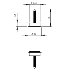 Verum Stoppino Close фиксатор скрытый магнитный, нерж Verum Stoppino Close фиксатор скрытый магнитный, нерж