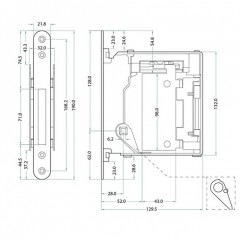 Bonaiti 938 Механизм матовый хром (B-No ha mini) + регулируемая ответка 992