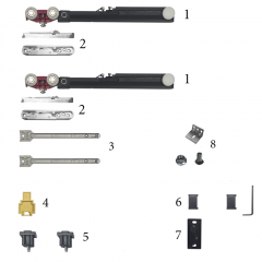Раздвижная система FLUID ECLETTICA на 1-дверь 50-120 кг +2 встроенных доводчика Раздвижная система FLUID ECLETTICA на 1-дверь 50-120 кг +2 встроенных доводчика