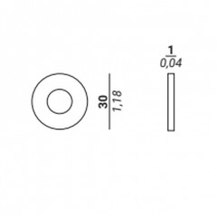 Декоративная накладка Nuda d30 матовый черный (к-т)