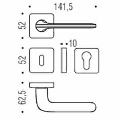 Ручка Colombo RoboquattroS ID 51 мат золото RY
