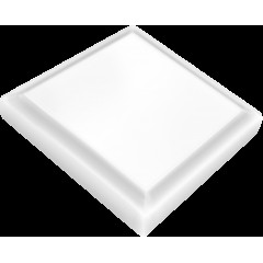 декор квадрат Эмаль цвет Белый 80х 80х16