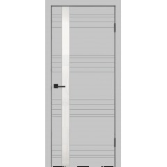 Деверь межкомнатная Эмаль SCANDI N Z1 цвет Светло-серый стекло Лакобель белое