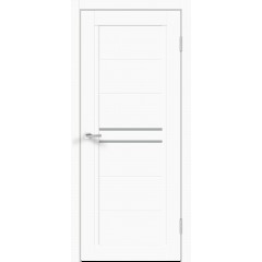 Деверь межкомнатная Экошпон NEXT 2 цвет Белый Эмалит стекло Мателюкс