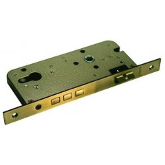 Замок под цилиндр с тремя ригелями L03 бронза античная