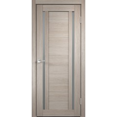 Деверь межкомнатная Экошпон DUPLEX 2 цвет Капучино стекло Мателюкс