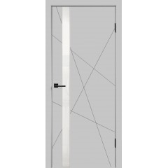 Дверное полотно Эмаль SCANDI S Z1 цвет Светло-серый стекло Лакобель черное Дверное полотно Эмаль SCANDI S Z1 цвет Светло-серый стекло Лакобель черное