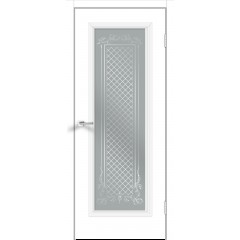 Деверь межкомнатная Эмаль LEDO 1 4V цвет Белый стекло Мателюкс каленое Престиж