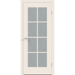 Дверное полотно Эмаль SCANDI 4V цвет Слоновая кость стекло Мателюкс