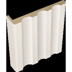 Наличник Канелюр телескопический L 8мм Эмаль цвет Слоновая кость 80х25х2200