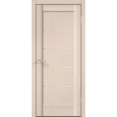 Деверь межкомнатная SoftTouch SoftTouch PREMIER 1 цвет Ясень капучино структурный стекло Лакобель белое