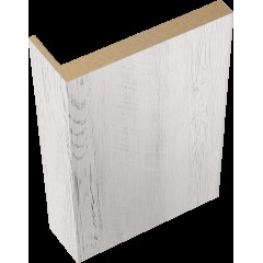 Наличник телескопический L 8мм Экошпон цвет Санторини белый 70х25х2200