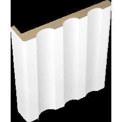 Наличник Канелюр телескопический L 8мм Эмаль цвет Белый 80х25х2200