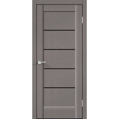 Деверь межкомнатная SoftTouch SoftTouch PREMIER 1 цвет Ясень грей структурный стекло Лакобель черное