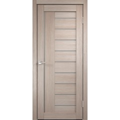 Деверь межкомнатная Экошпон LINEA 3 цвет Капучино стекло Мателюкс