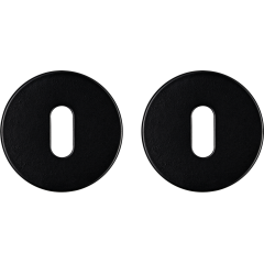 Дверная накладка под сувальдный ключ круглая ЧЁРНЫЙ МАТОВЫЙ (FIXA)