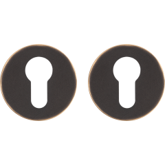 Дверная накладка под цилиндр круглая ALYA NS34 Затемненная бронза (FIXA)