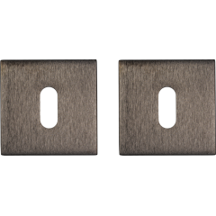 Дверная накладка под сувальдный ключ квадратная ЧЁРНЫЙ PVD (FIXA)