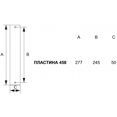 Дверная ручка на планке 130/458 Wc Antik Полированная латунь